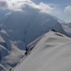 Die knapp 3900 m hohe Gobba de Rollin im Wallis...