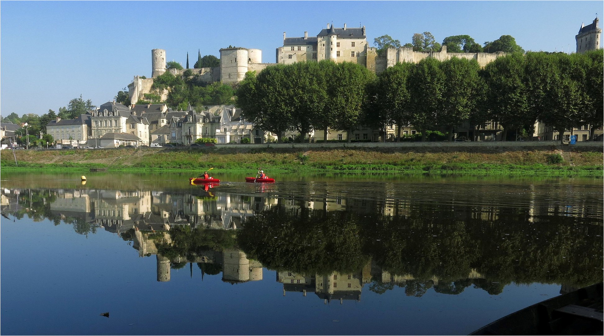 Die königliche Festung Chinon - gespiegelt...