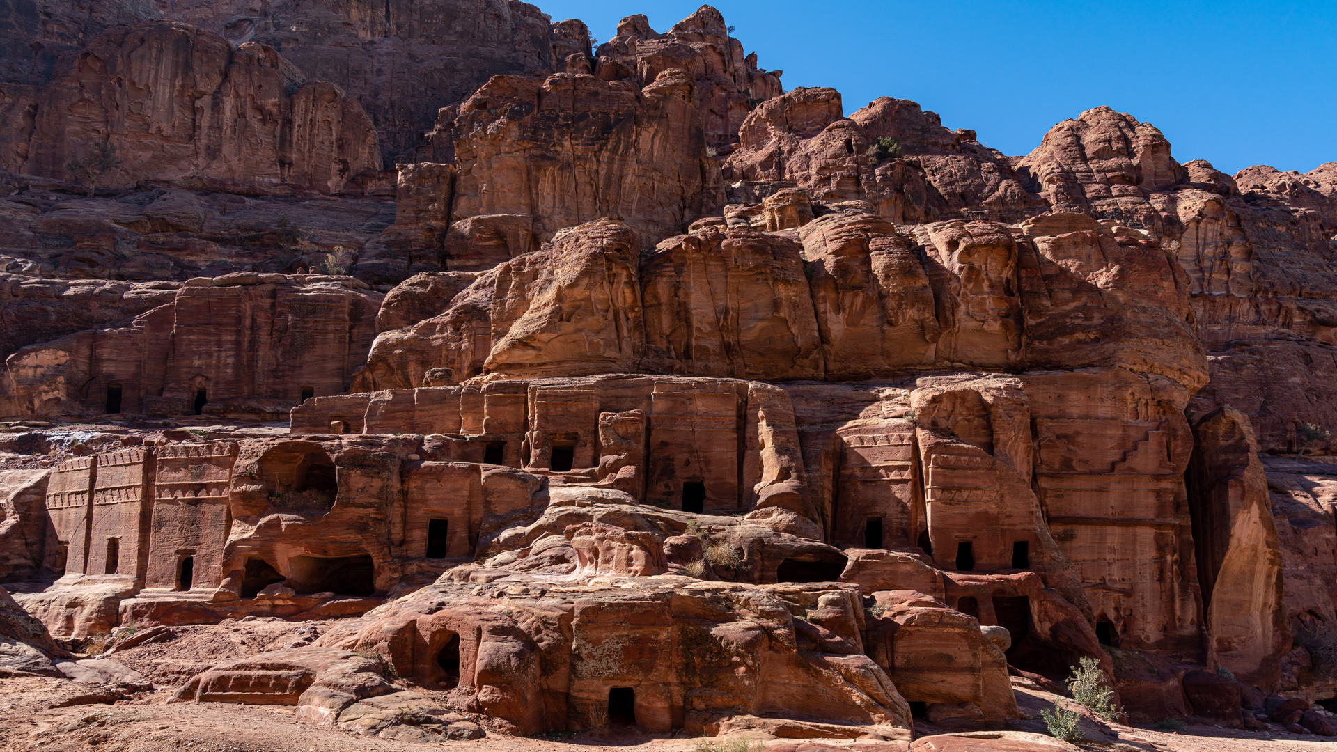 Die Königsgräber-Wand in Petra