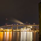 Die Kohlbrandbrücke Hamburg nach der blauen Stunde