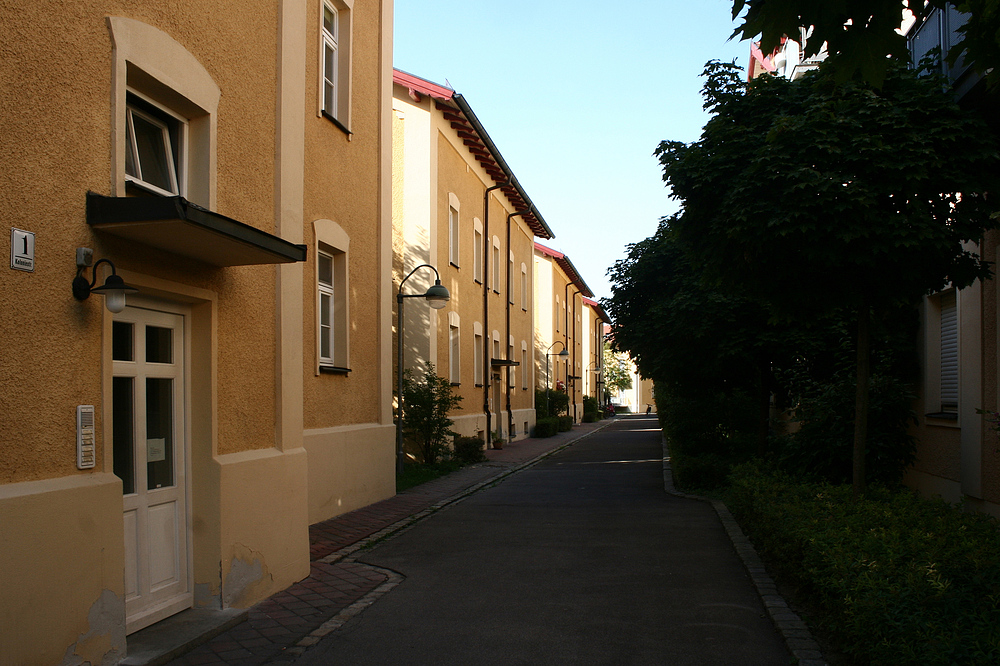 Die Koloniestraße in Augsburg-Göggingen