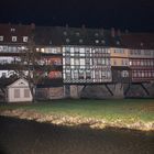 die Krämerbrücke in Erfurt bei Nacht