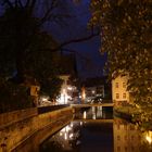 Die Krämerbrücke in Erfurt bei Nacht 