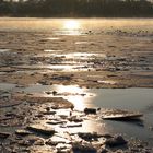 die Kraft der Sonne auf dem Eiswasser