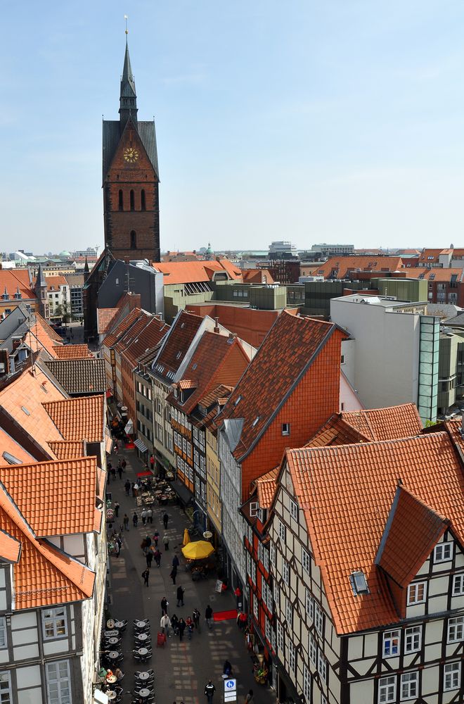 die Kramerstr. in Hannover aus der Vogelperspektive