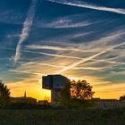 Die Kranhäuser von Köln im Abendlicht