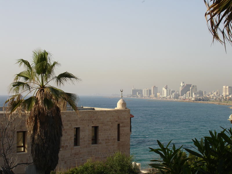 Die Küste von Tel Aviv- ein Postkartenfoto