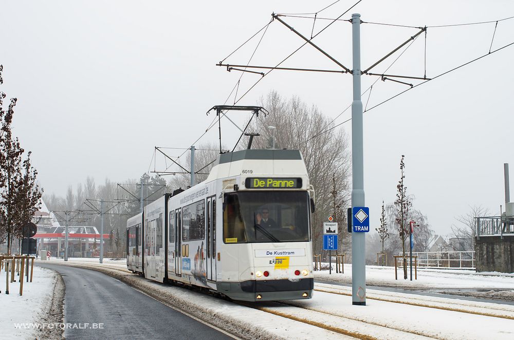 Die Küstentram im Schnee