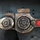 Die Kuppelstangen einer Dampflokomotive