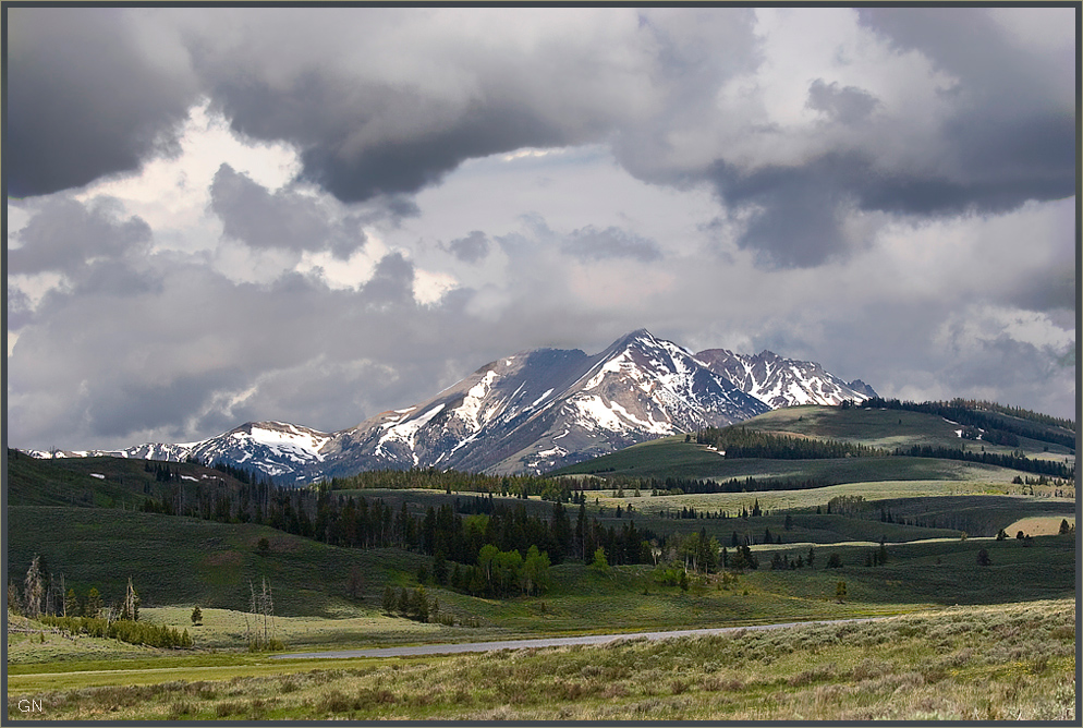 Die Landschaft im Yellowstone