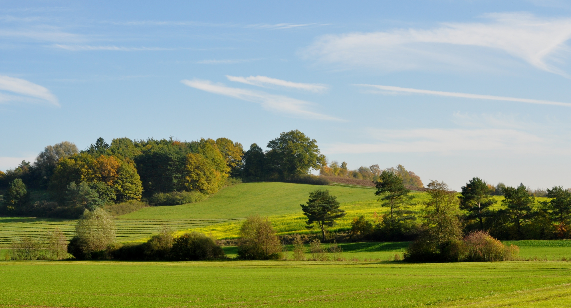 Die Landschaft in herbstliche Stimmung...