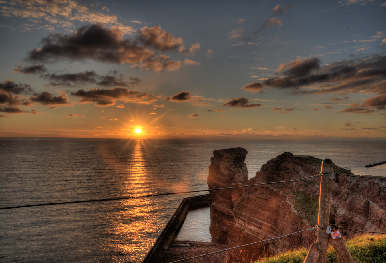 Die Lange Anna bei Sonnenuntergang