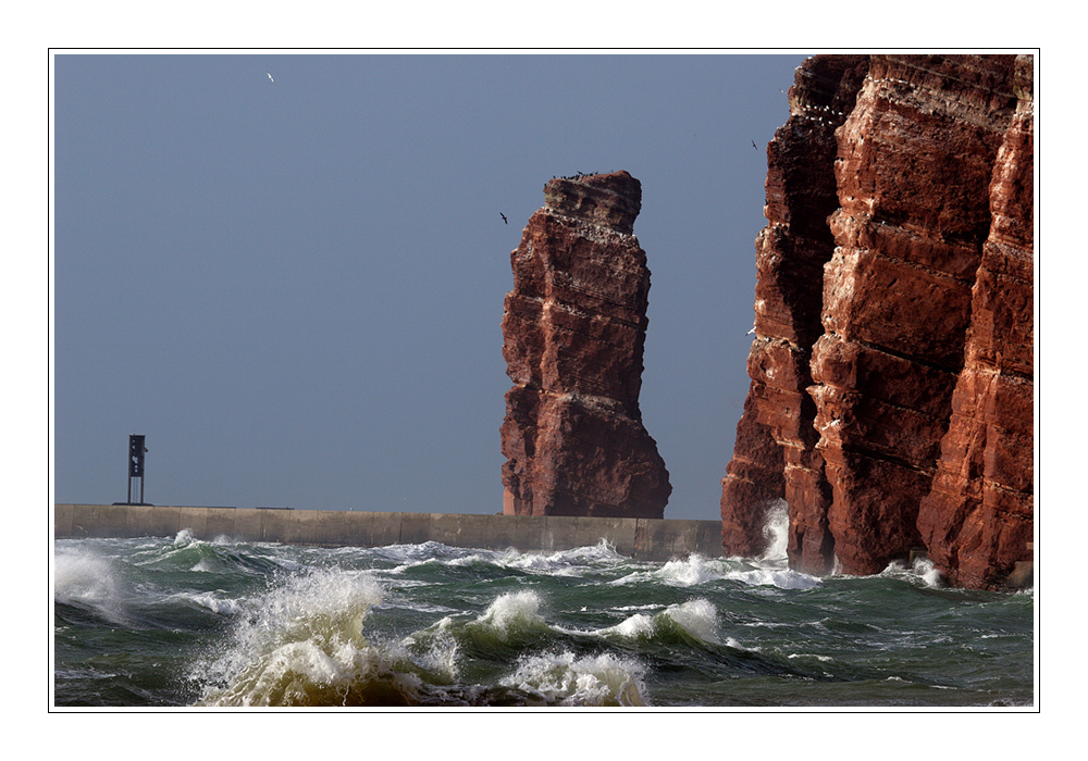 Die Lange Anna im Sturm