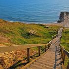 Die lange Treppe an den Bovbjerg-Klippen (DK)