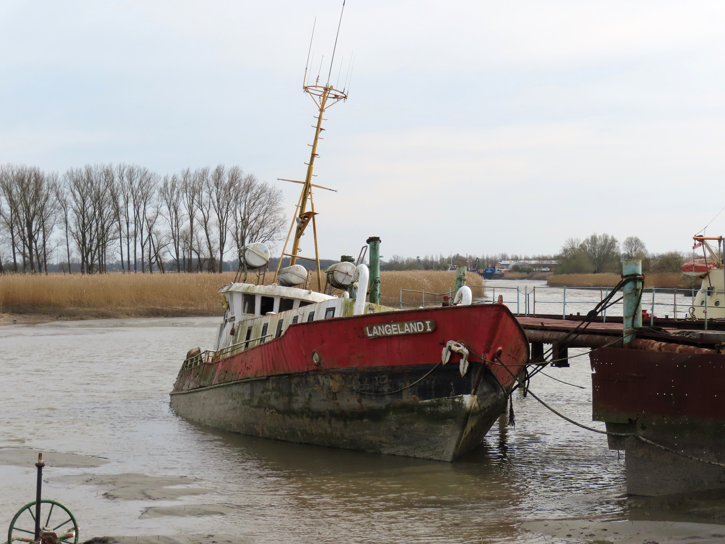 Die Langeland 1 in Schieflage ...