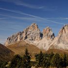 Die Langkofelgruppe im Morgenlicht, sie sind ein Bergmassiv der westlichen Dolomiten.