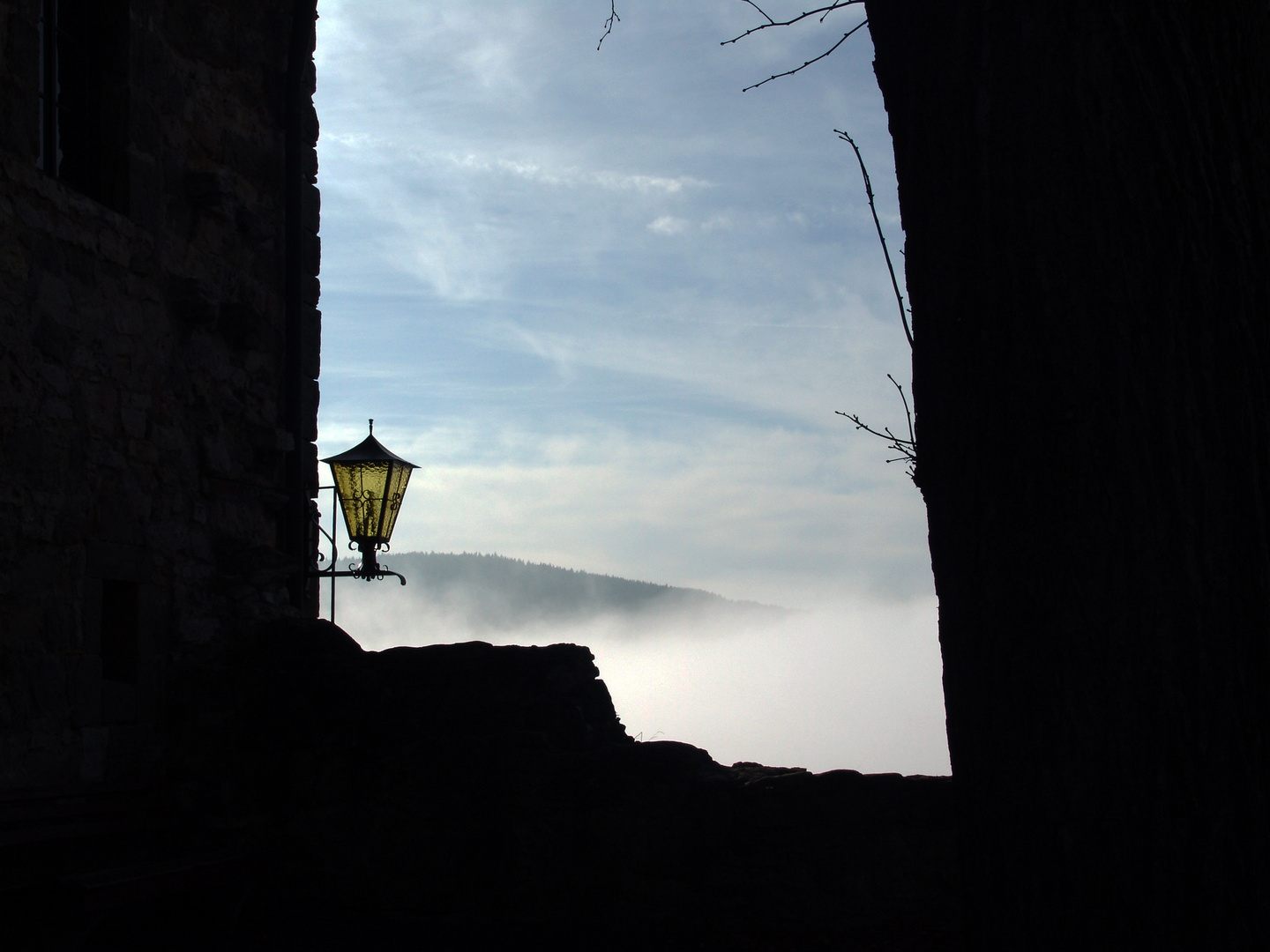 Die Laterne vom Palais der Burg Greifenstein