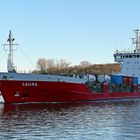 Die LAURA bei Königsförde im Nord-Ostsee-Kanal