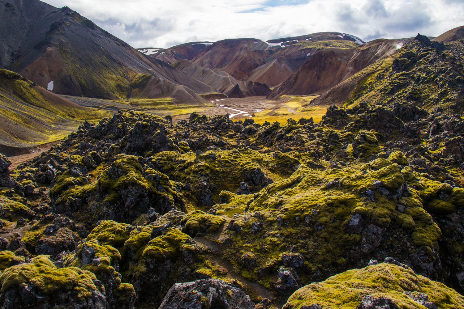 Die Lavafelder von Landmannalaugar