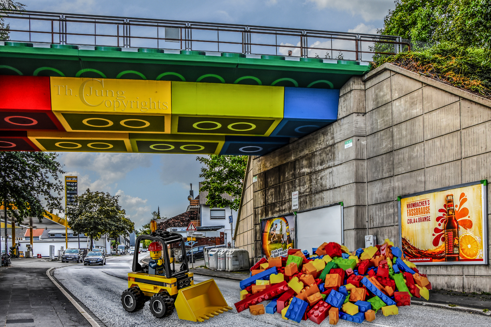 Die Legobrücke in Wuppertal ...