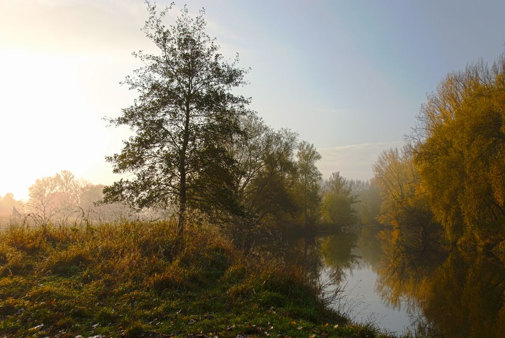 Die Leine im Herbst