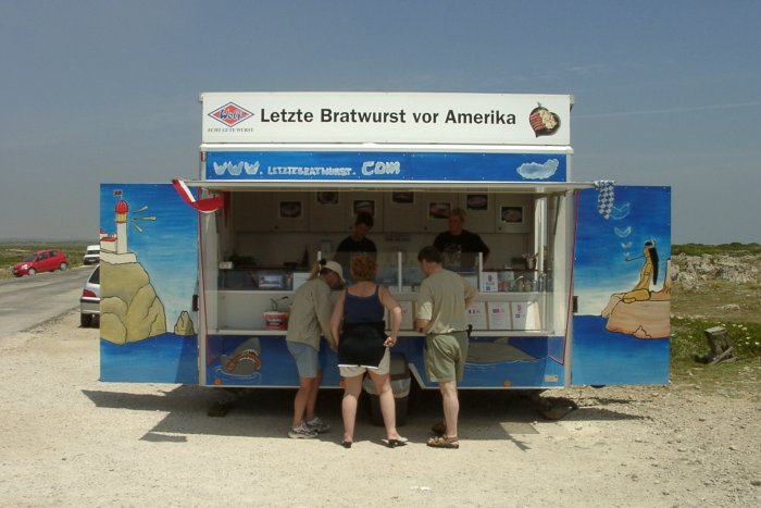 Die letzte Bratwurst vor Amerika