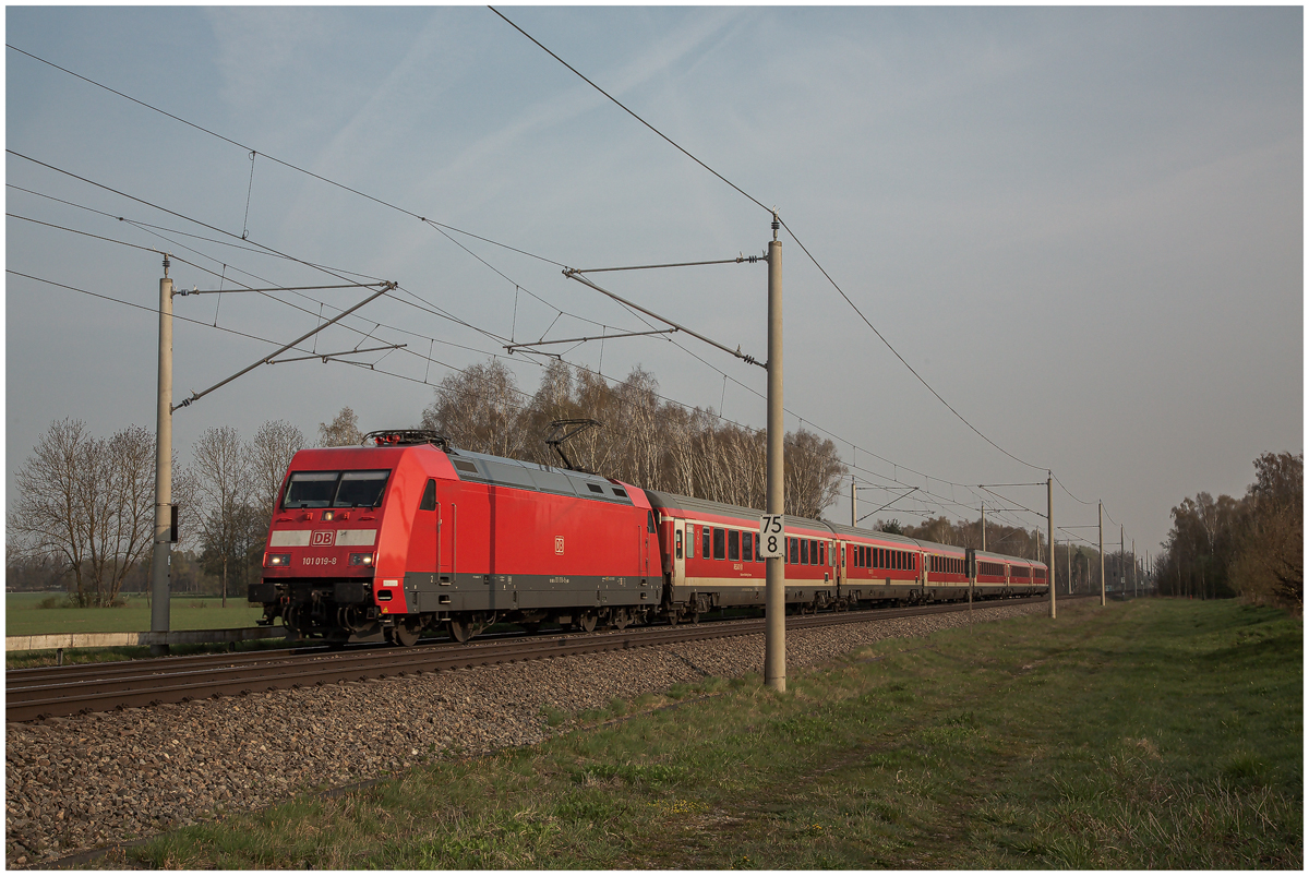 Die letzte Fahrt der 101 019-8 vor dem MNE