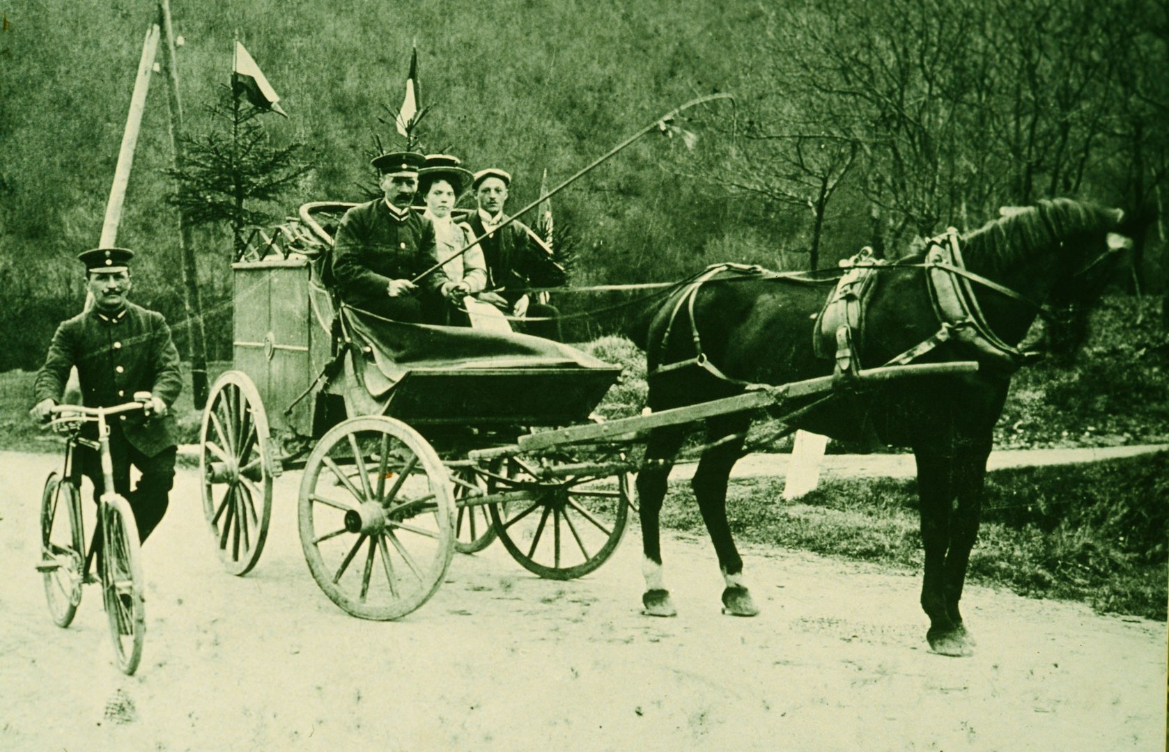 Die letzte Fahrt einer Postkutsche in Münstereifel