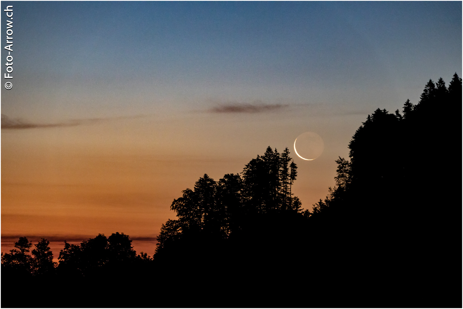 Die letzte Mondsichel vor Neumond 19.7.2020