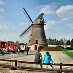 Die letzte noch produzierende Dreifachwindmühle Europas in Straupitz / Spreewald