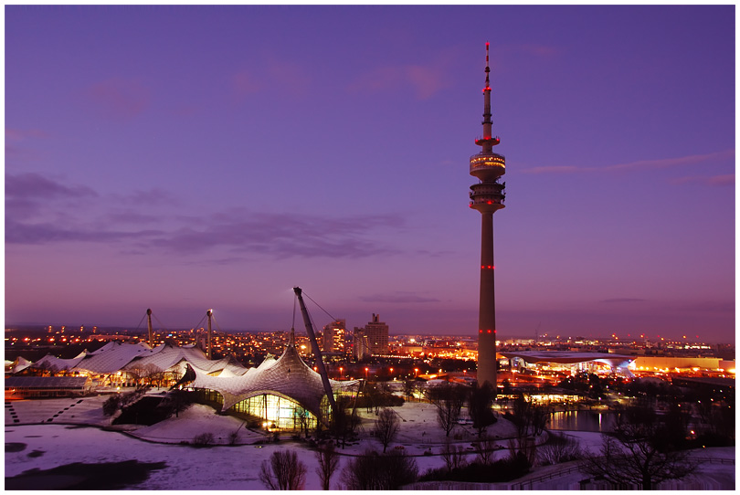 Die letzte Sonneuntergang am Olympiapark in 2007