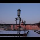 die letzten Sonnenstrahlen auf das Karlsruher Schloß.... und sch.... kalt :-((