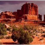 Die letzten Sonnenstrahlen im Arches-NP