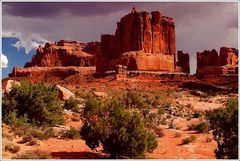 Die letzten Sonnenstrahlen im Arches-NP