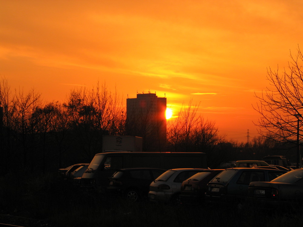 Die letzten Sonnenstrahlen in Marzahn