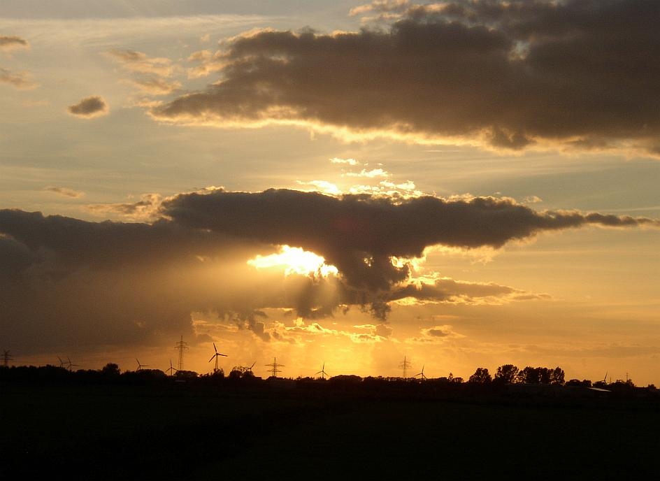 Die letzten Sonnenstrahlen über Berne