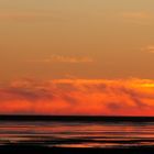 Die letzten Sonnenstrahlen über der nordsee