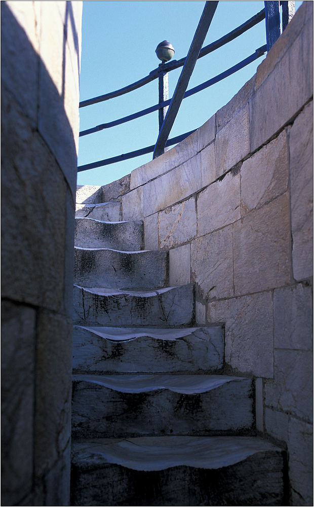 Die letzten Stufen zum Turm