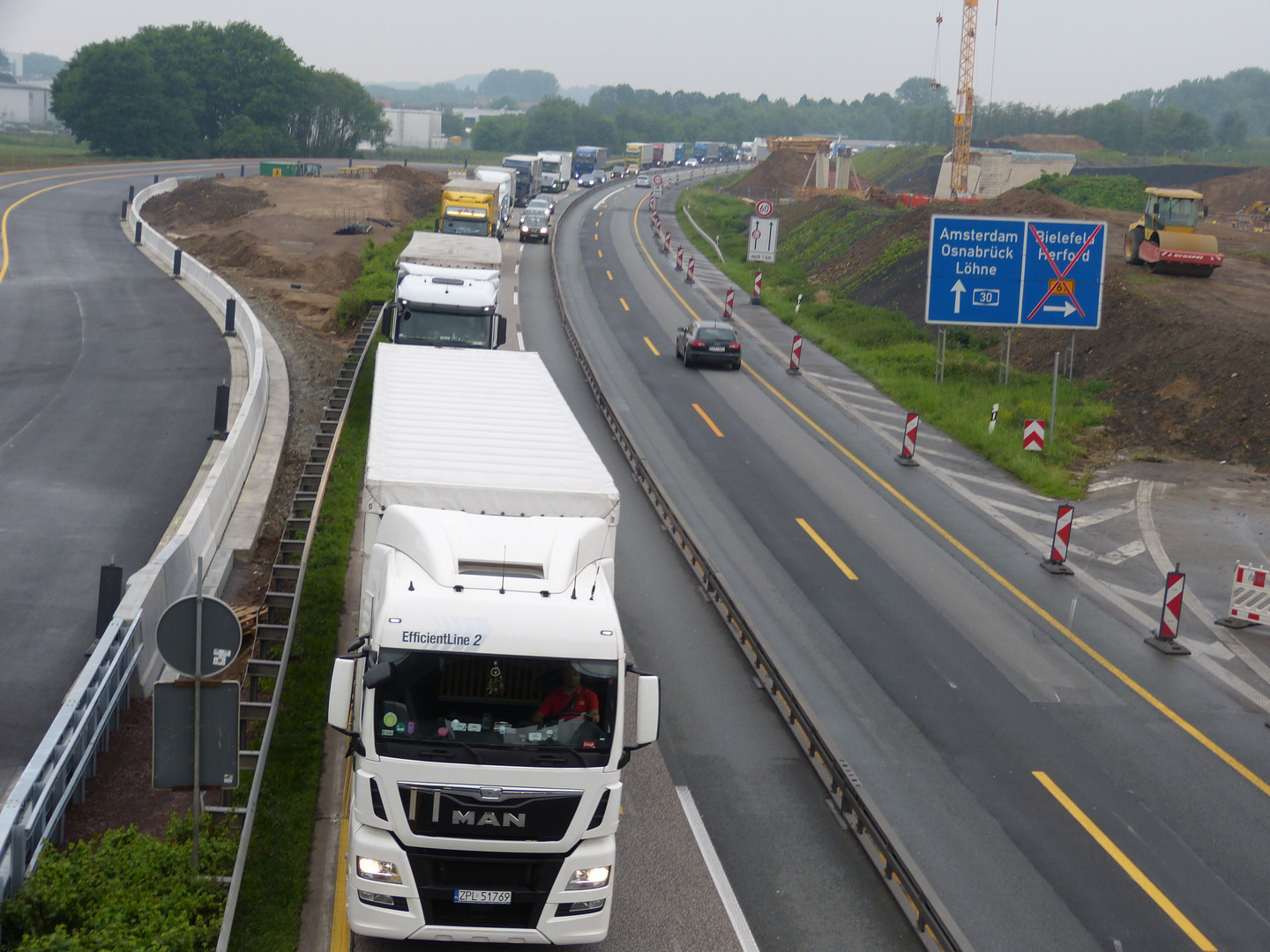 Die letzten Tage der vorerst provisorischen 2x2 spurigen Nord A 30 (alt) Autobahn