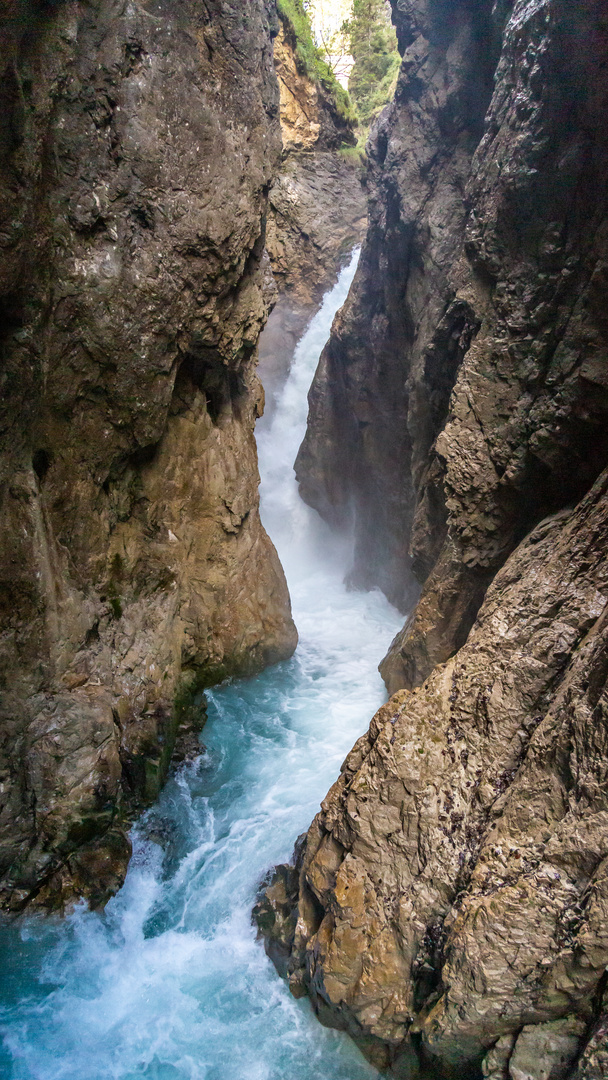 Die Leutaschklamm zwischen Mittenwald und Leutasch