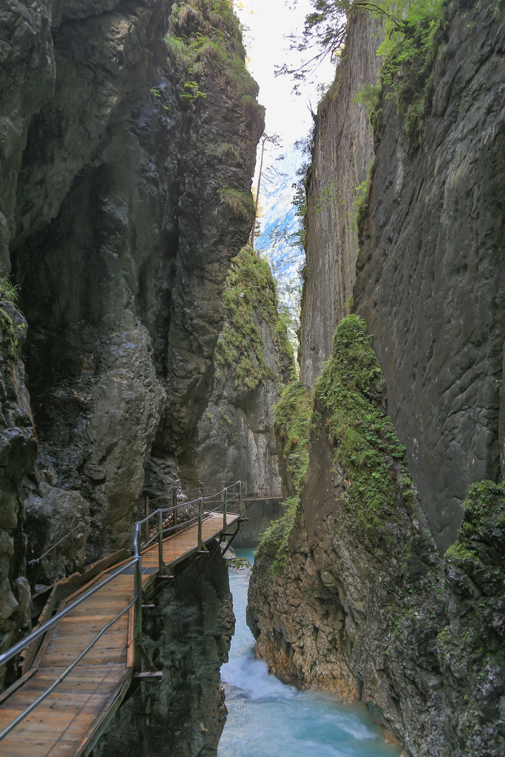 Die Leutaschklamm zwischen Mittenwald und Leutasch