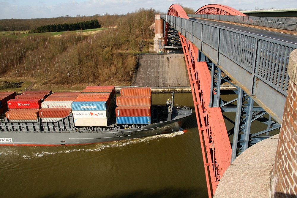 Die Levensauer Hochbrücke von oben