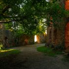 Die Lichter in einer Burgruine