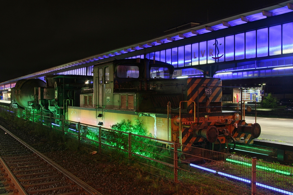 Die Lichtinstallation – Museumsbahnsteig Oberhausen II