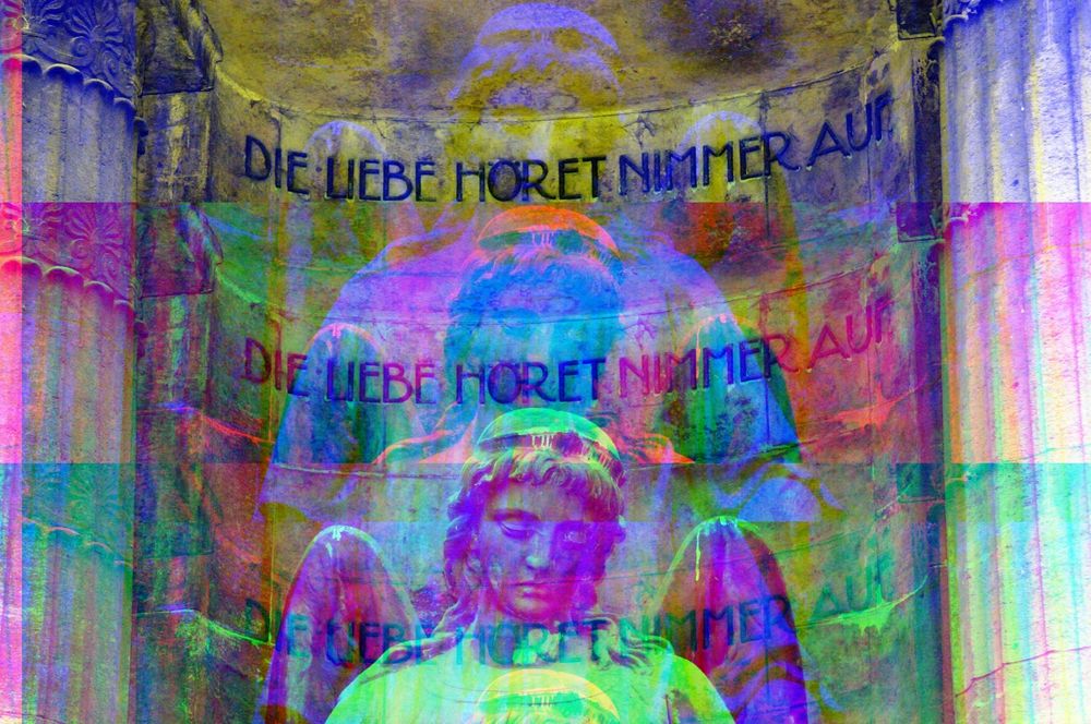 Die Liebe höret nimmer auf- in bunt