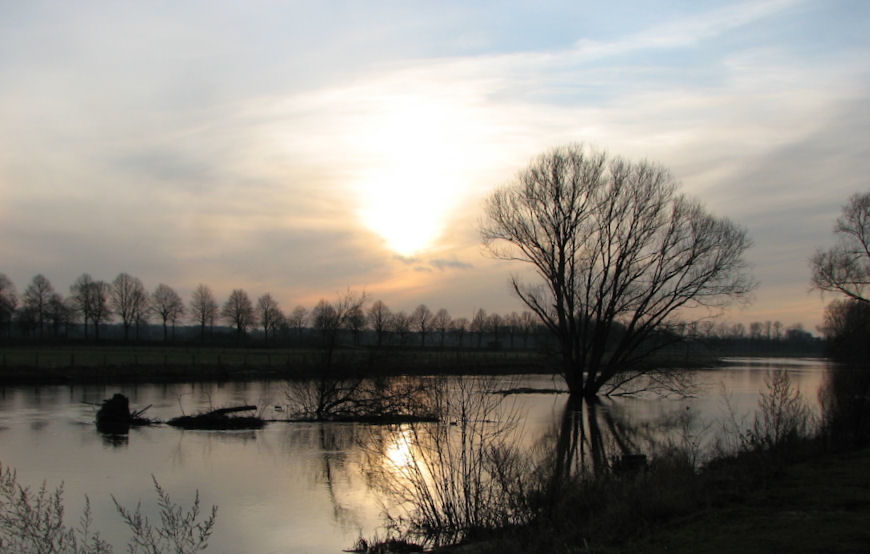 Die Lippe bei Lippstadt im Winter