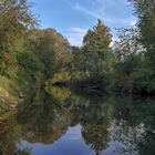 Die Lippe zwischen Schloss Neuhaus und Sande - zum Spiegeltag