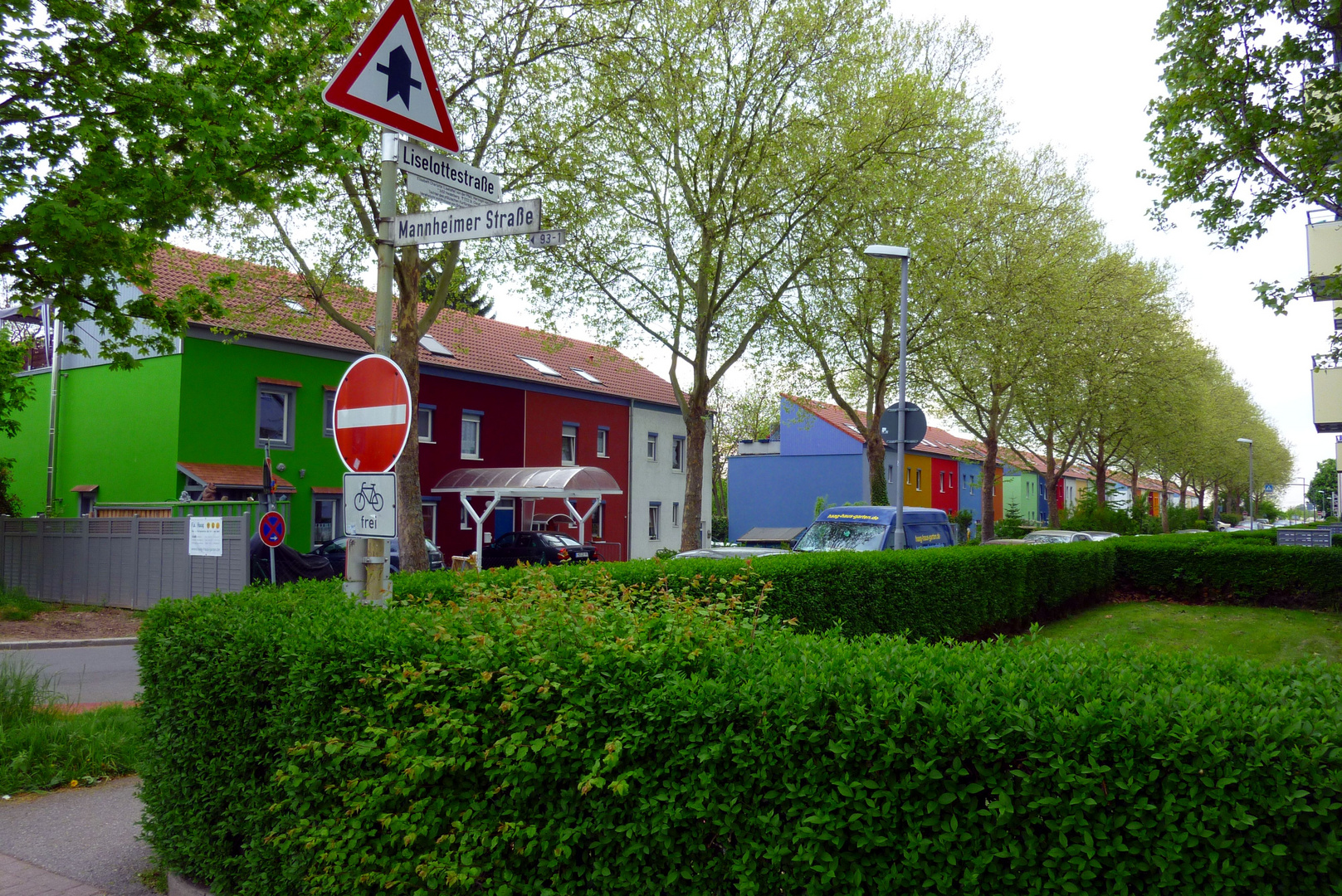 Die Liselottenstrasse in Heidelberg Stadtteil Wieblingen