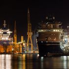 Die Lloyd Werft bei Nacht