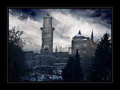 Die Löwenburg im Wintersturm